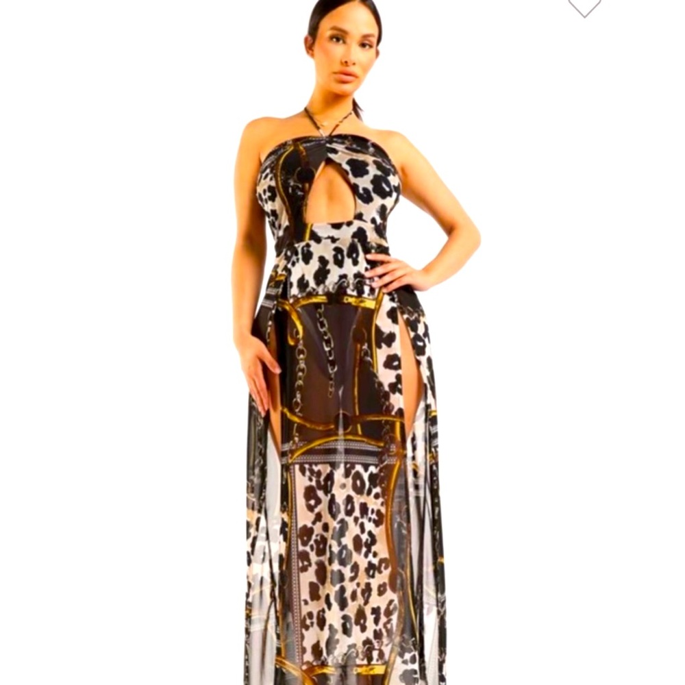 Sexy Double Front Split Dress Size Small/Med
